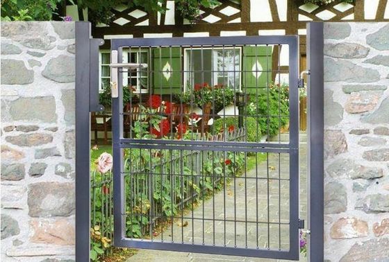 50*200mmの穴の単一の現代金属の庭ゲート