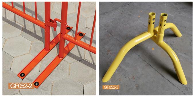 フィートを混雑させるオレンジ ポリ塩化ビニールが40インチの高さに塗った安全を囲う障壁を変える 1