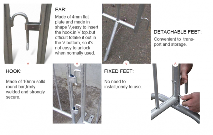 鋼鉄コンサート クラッシュ カスタム 群衆制御 バリケード 60 インチ 2