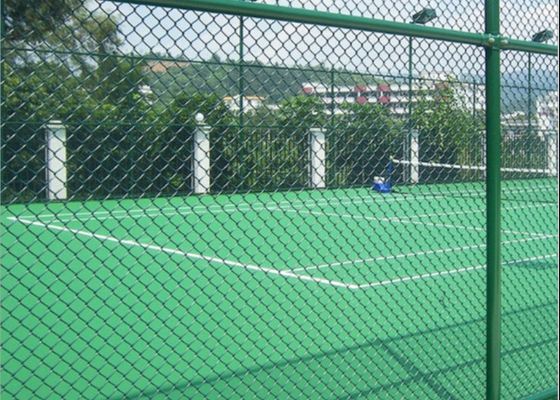 8 フィート 高さ × 25 フィート ロール PVC コーティング ダイヤモンド 形状 ワイヤー メッシュ 鋼 熱電 チェーン リンク フェンス