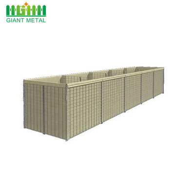 軍の溶接された網のGabion 5.0mm Hescoの障壁の送風壁